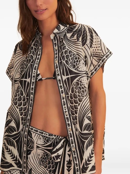 FARM Rio Other - Farm Rio: Monochrome Elegance Scarf
Cover-Up Shirt